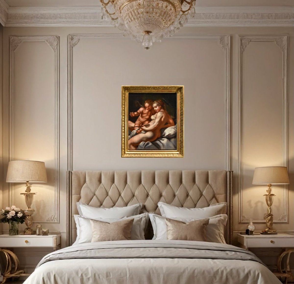 Venere e Amore, Pittore veneto del XVII/XVIII secolo-photo-7