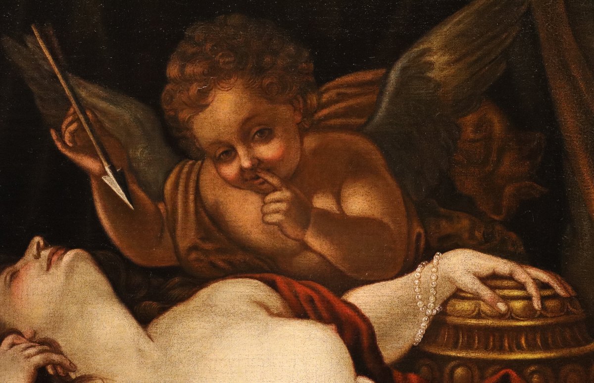 Venere dormiente con Cupido, Alessandro Varotari detto il Padovanino (1588 - 1649) Bottega di-photo-2