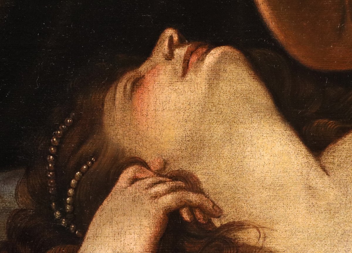 Venere dormiente con Cupido, Alessandro Varotari detto il Padovanino (1588 - 1649) Bottega di-photo-7