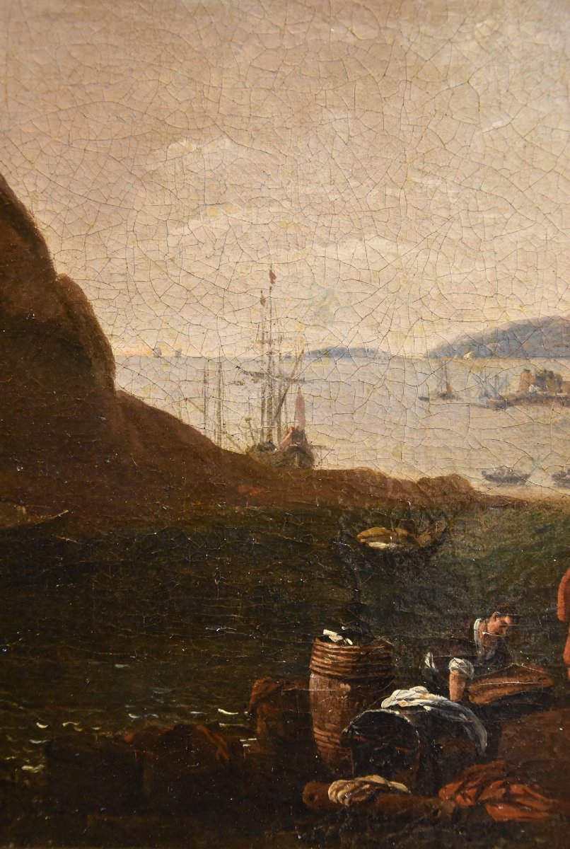 Veduta del Mediterraneo, Thomas Wyck  (1616- 1677) Firmato-photo-5