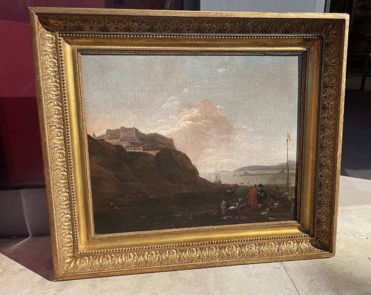 Veduta del Mediterraneo, Thomas Wyck  (1616- 1677) Firmato-photo-6