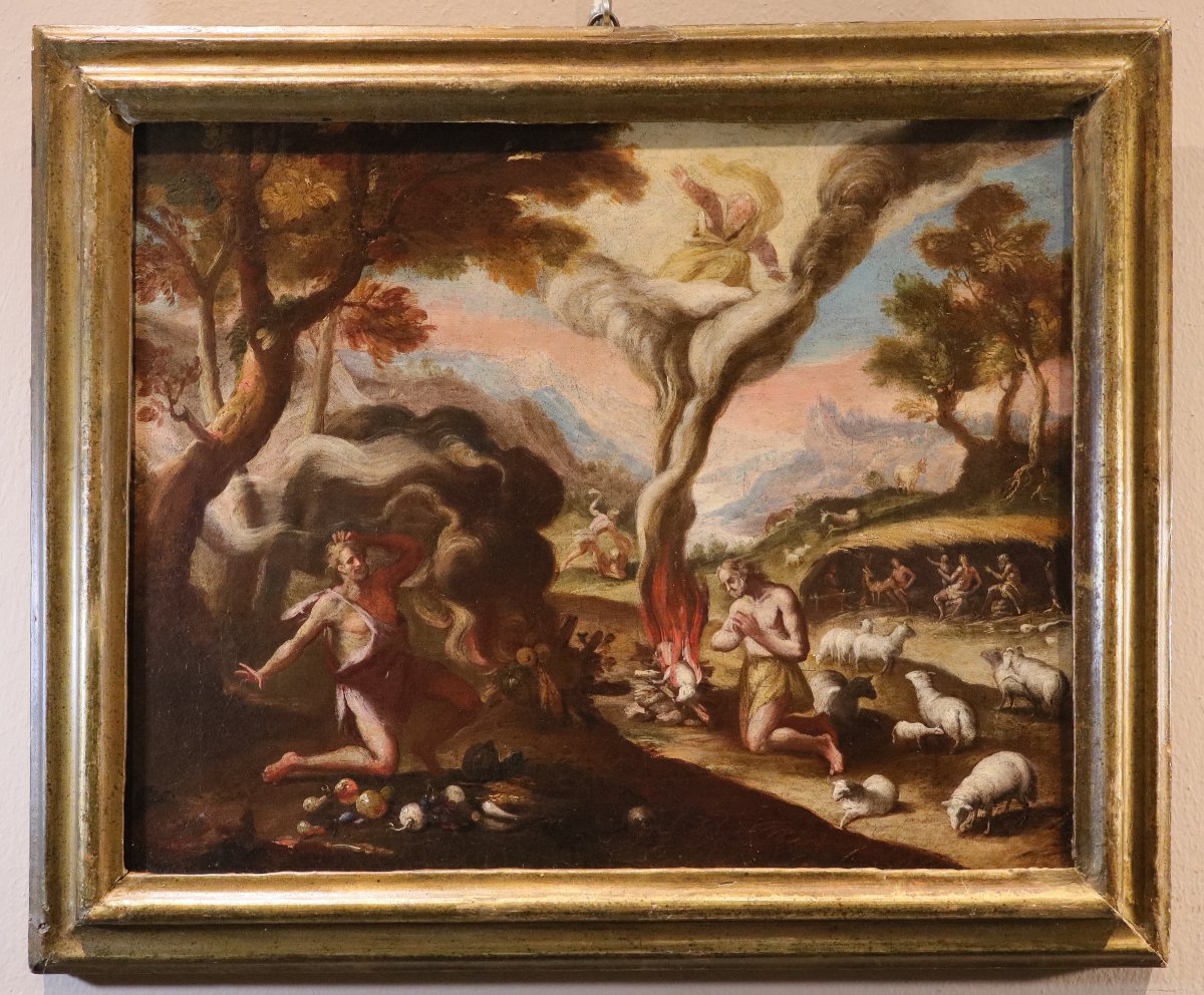 Maarten de Vos (Anversa 1532 - 1603), Adamo ed Eva dopo il Peccato/ Caino e Abele-photo-2