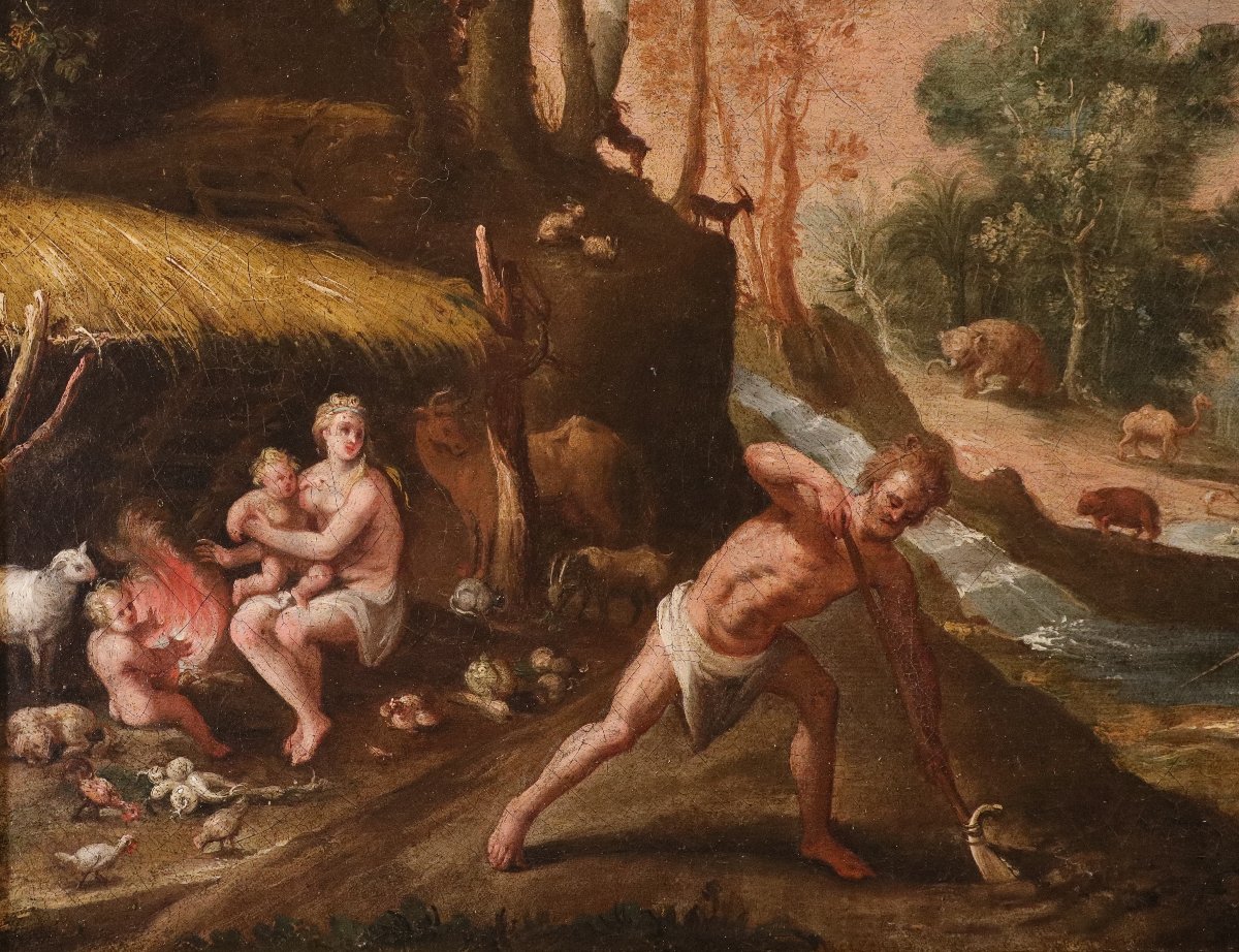 Maarten de Vos (Anversa 1532 - 1603), Adamo ed Eva dopo il Peccato/ Caino e Abele-photo-4