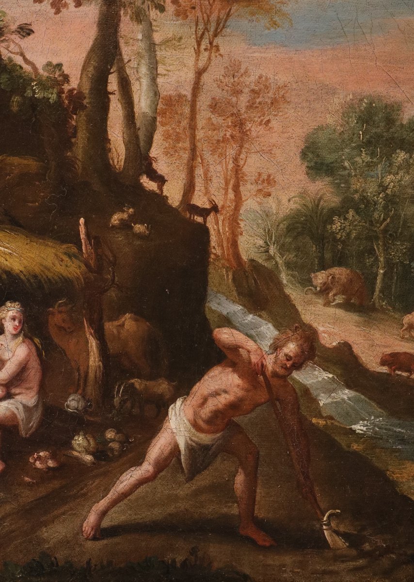 Maarten de Vos (Anversa 1532 - 1603), Adamo ed Eva dopo il Peccato/ Caino e Abele-photo-2