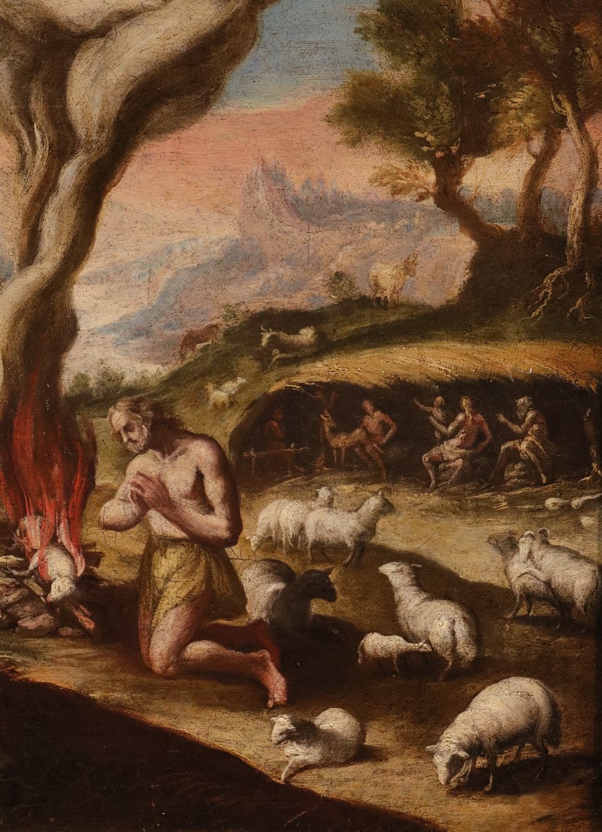 Maarten de Vos (Anversa 1532 - 1603), Adamo ed Eva dopo il Peccato/ Caino e Abele-photo-7