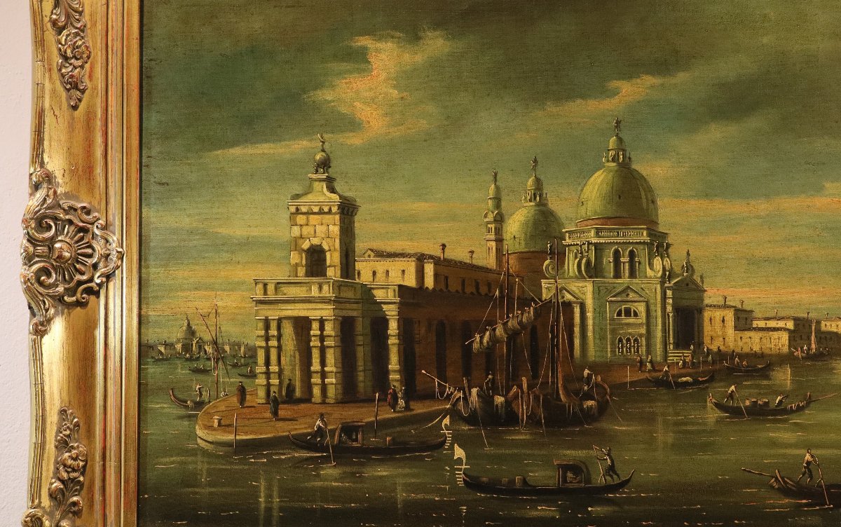 Veduta di Venezia con l'ingresso al Canal Grande, F. Guarana (firmato in basso a destra)-photo-3
