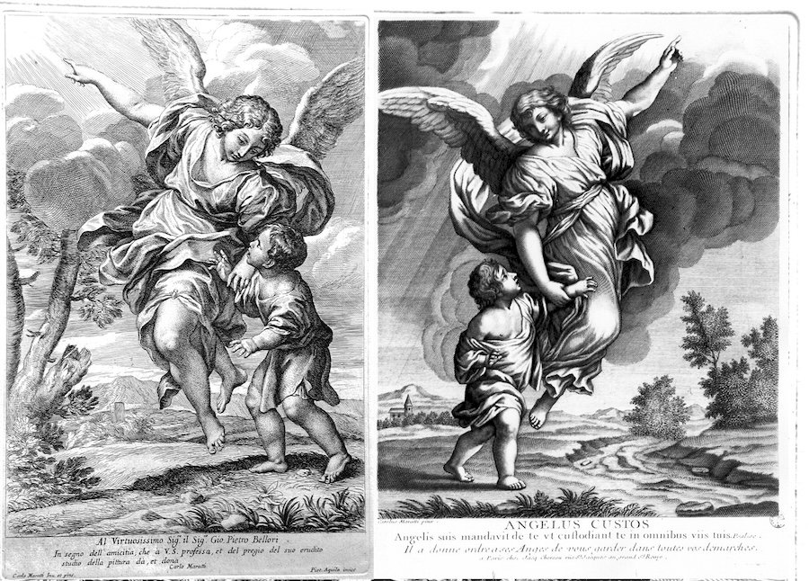 L'Angelo custode, Carlo Maratta (Camerano 1625 – Roma 1713) Scuola di-photo-4
