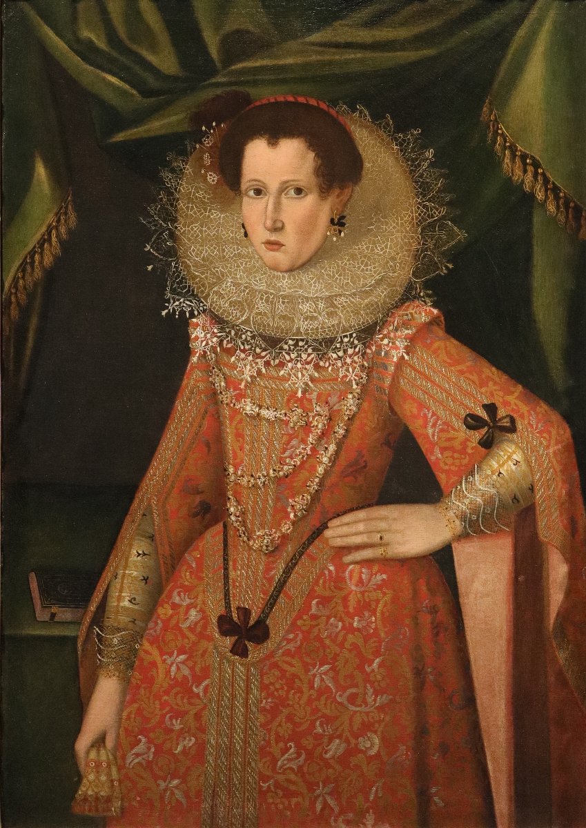 Ritratto di nobildonna, Alonso Sanchez Coello (Valencia, 1531 – Madrid, 1588) Bottega di-photo-2