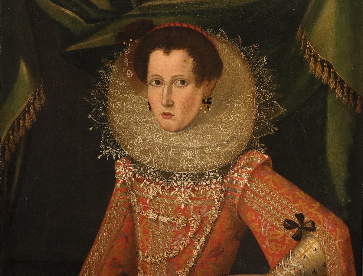 Ritratto di nobildonna, Alonso Sanchez Coello (Valencia, 1531 – Madrid, 1588) Bottega di-photo-1