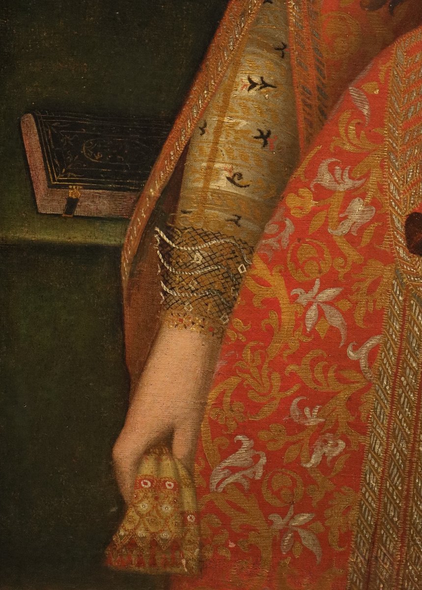 Ritratto di nobildonna, Alonso Sanchez Coello (Valencia, 1531 – Madrid, 1588) Bottega di-photo-4