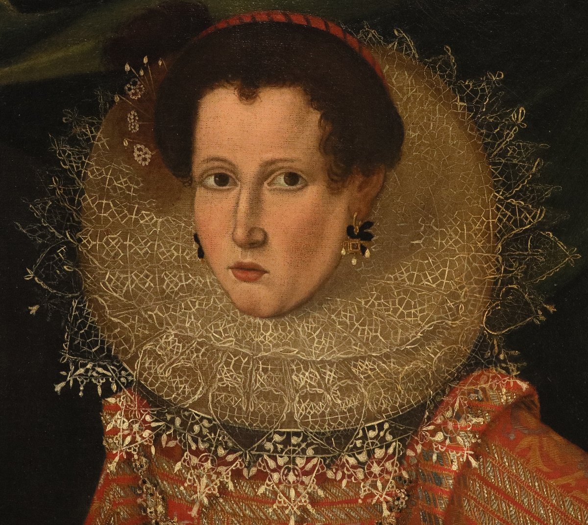 Ritratto di nobildonna, Alonso Sanchez Coello (Valencia, 1531 – Madrid, 1588) Bottega di-photo-6