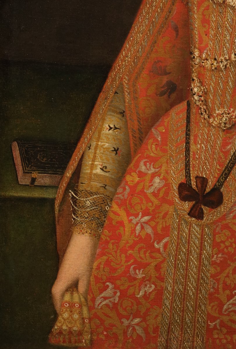 Ritratto di nobildonna, Alonso Sanchez Coello (Valencia, 1531 – Madrid, 1588) Bottega di-photo-7
