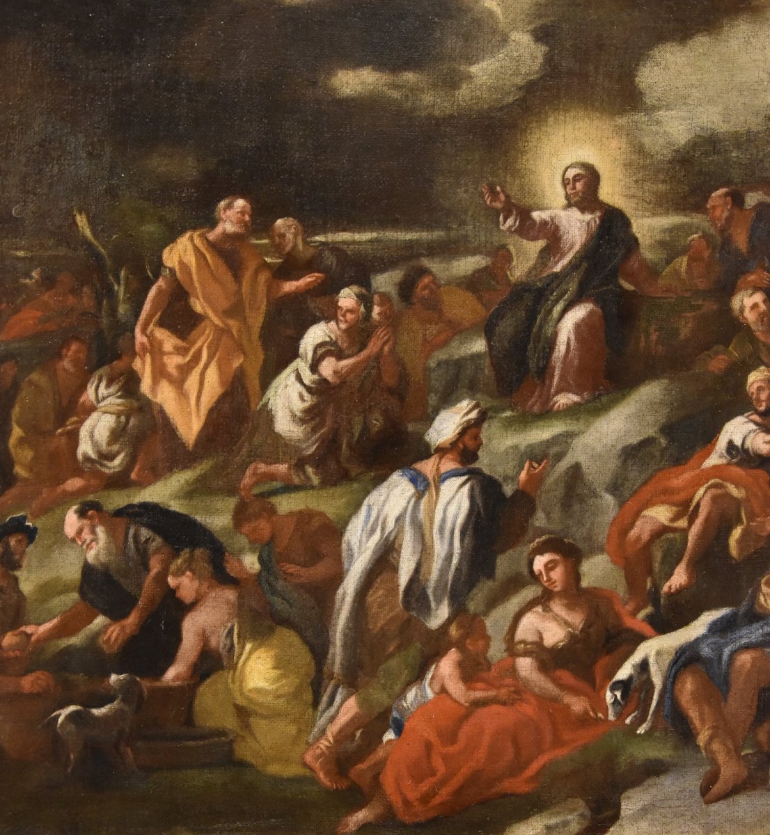 Moltiplicazione dei pani e dei pesci, Angelo Solimena (Canale di Serino 1629 - Barra, 1716)-photo-3
