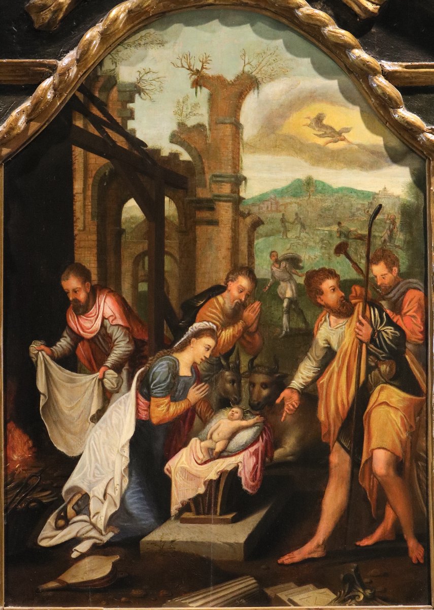 L’adorazione dei pastori, Pieter Pourbus (Gouda 1523 – Bruges 1584) Cerchia-photo-2