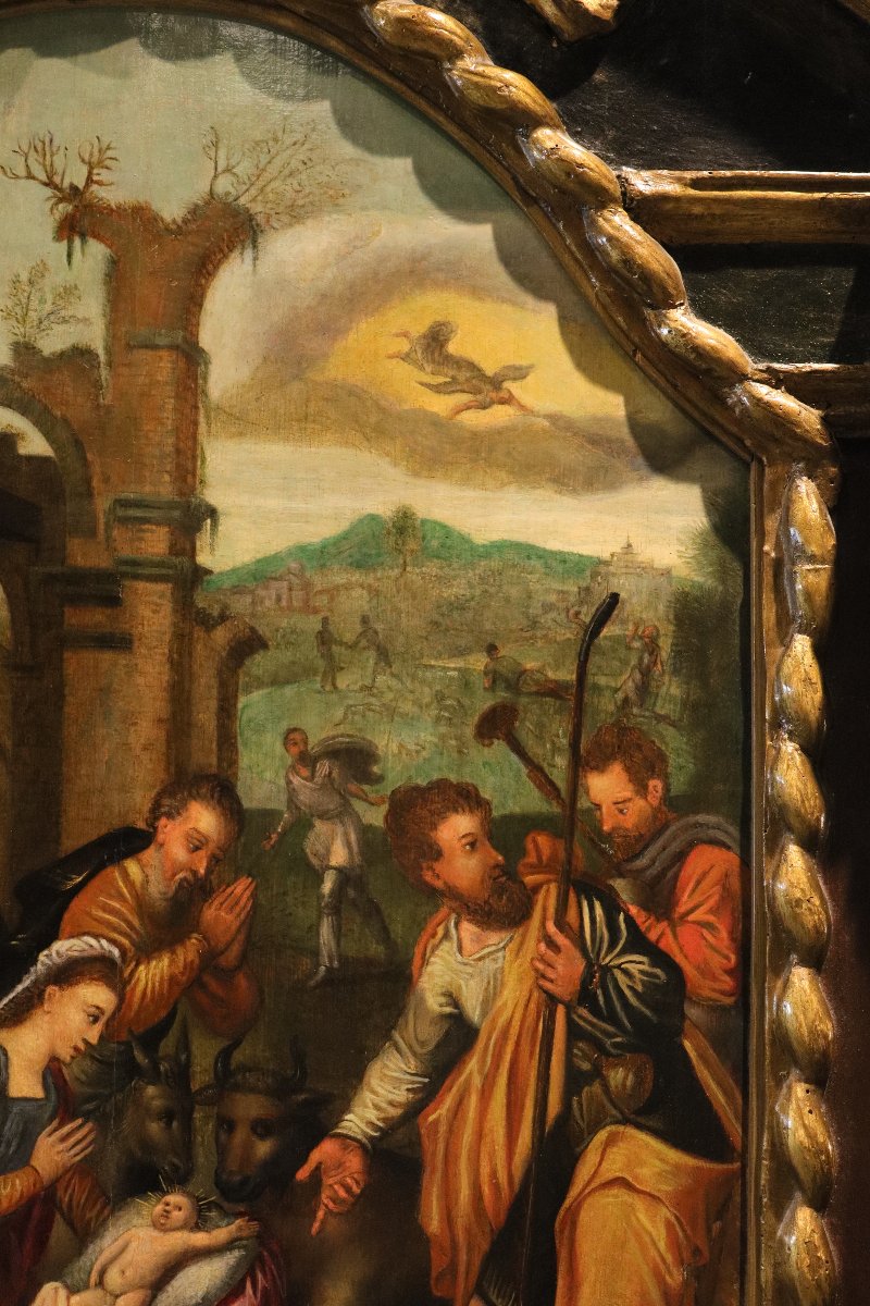 L’adorazione dei pastori, Pieter Pourbus (Gouda 1523 – Bruges 1584) Cerchia-photo-3