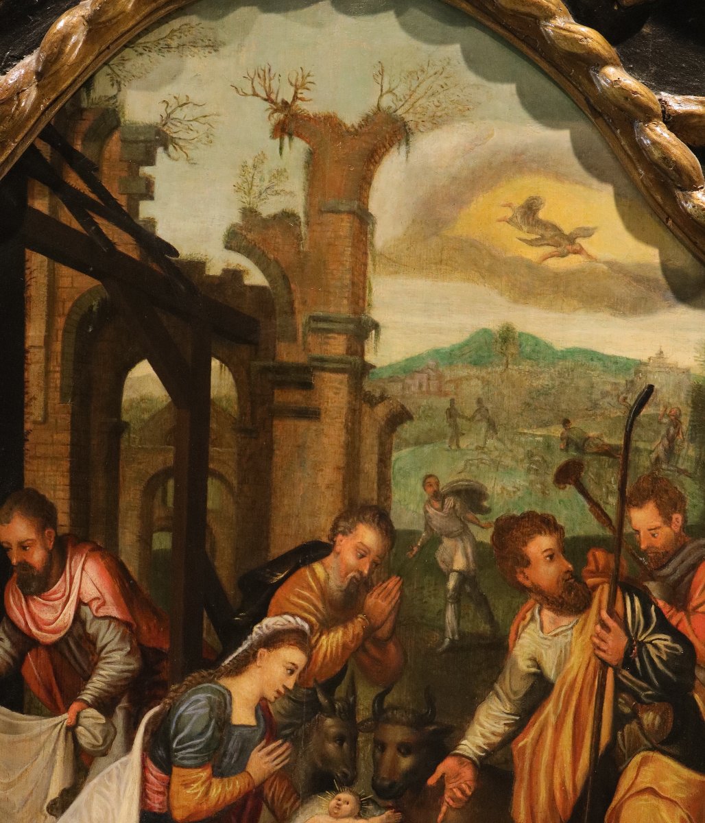 L’adorazione dei pastori, Pieter Pourbus (Gouda 1523 – Bruges 1584) Cerchia-photo-4