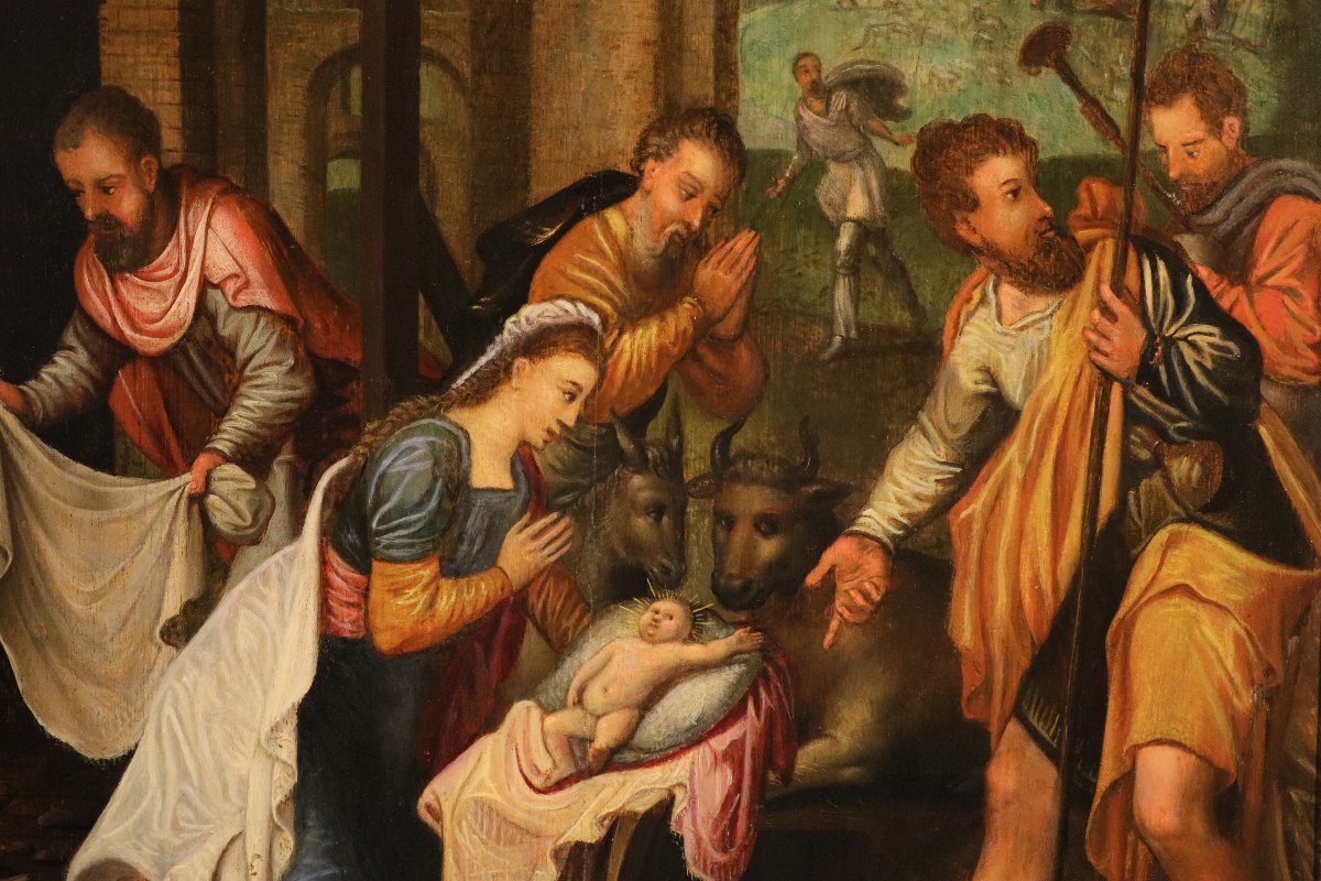 L’adorazione dei pastori, Pieter Pourbus (Gouda 1523 – Bruges 1584) Cerchia-photo-4