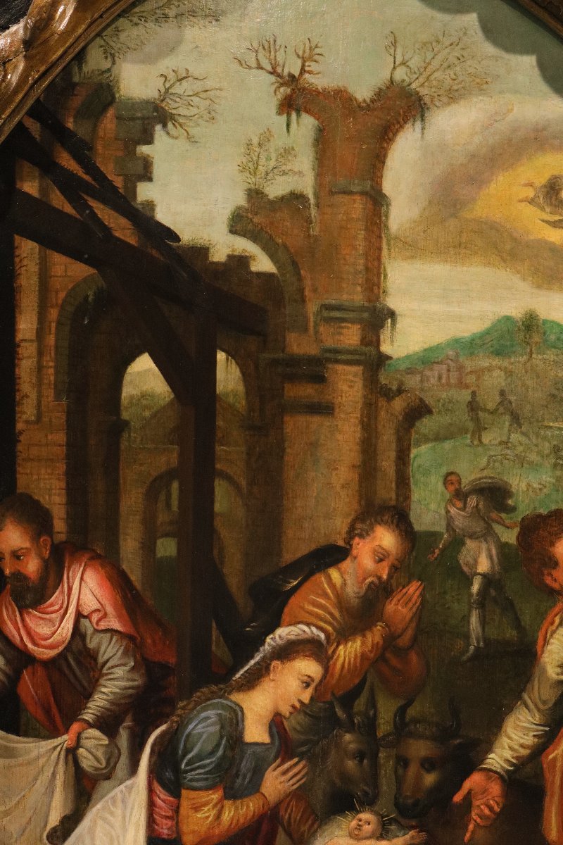 L’adorazione dei pastori, Pieter Pourbus (Gouda 1523 – Bruges 1584) Cerchia-photo-7
