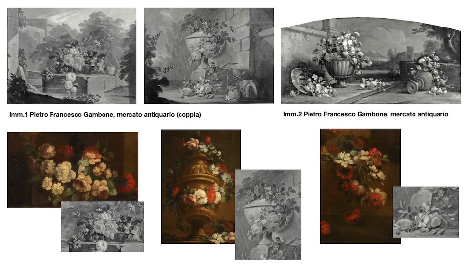 Pietro Francesco Gambone (Torino 1682 - 1737), Composizione di fiori con vaso di gusto classico-photo-4