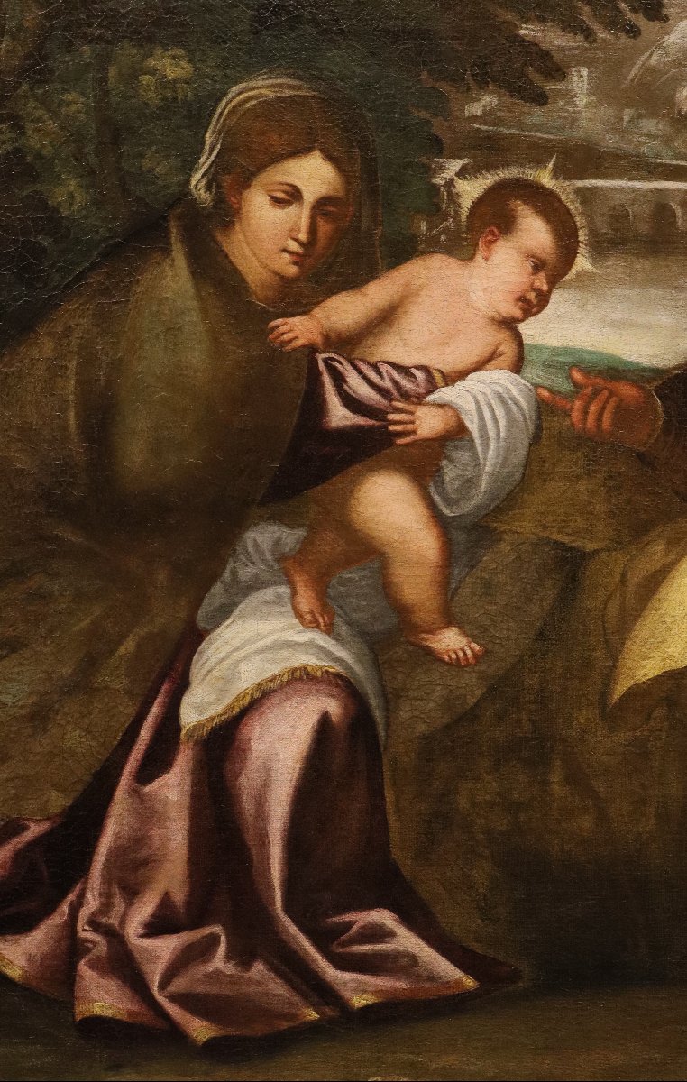 Sacra Famiglia, Scuola di Tiziano Vecellio (Pieve di Cadore, 1490 - Venezia, -photo-4