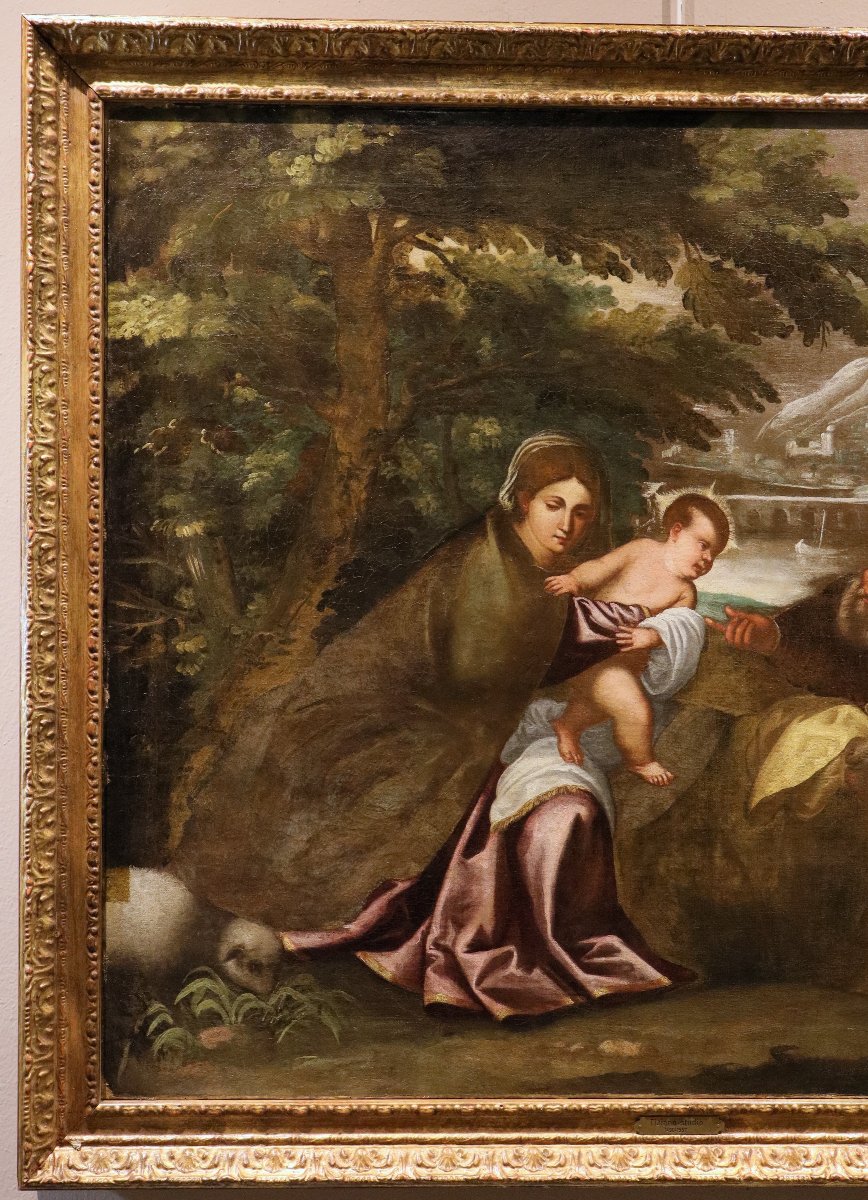 Sacra Famiglia, Scuola di Tiziano Vecellio (Pieve di Cadore, 1490 - Venezia, -photo-1