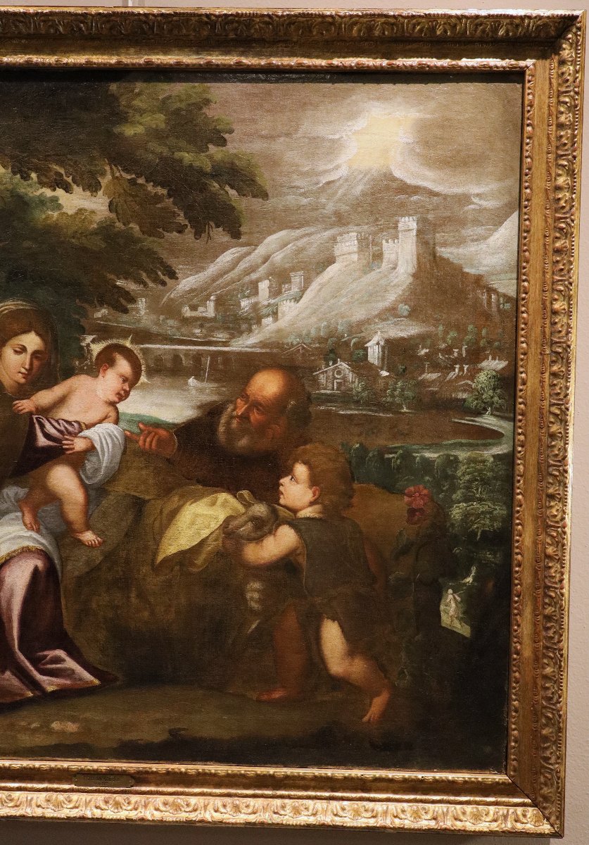 Sacra Famiglia, Scuola di Tiziano Vecellio (Pieve di Cadore, 1490 - Venezia, -photo-2