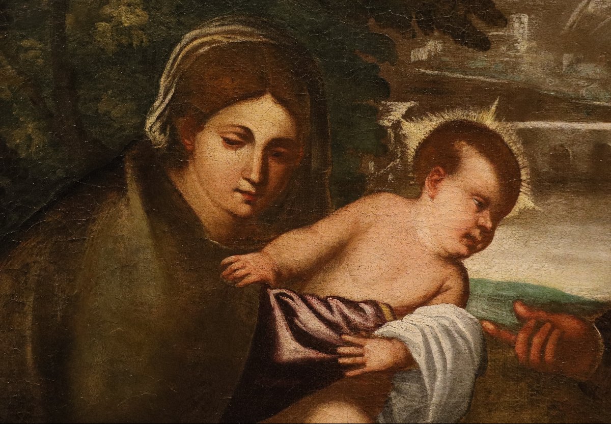 Sacra Famiglia, Scuola di Tiziano Vecellio (Pieve di Cadore, 1490 - Venezia, -photo-6