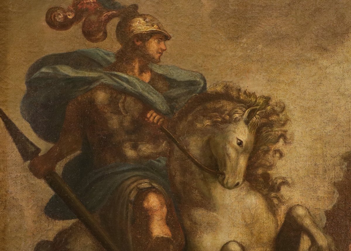 San Giorgio e il Drago, Scuola toscana XVII - XVIII secolo-photo-3