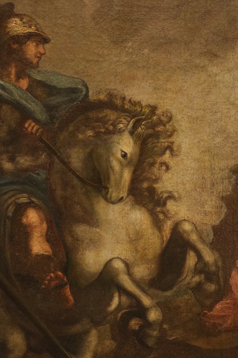 San Giorgio e il Drago, Scuola toscana XVII - XVIII secolo-photo-2