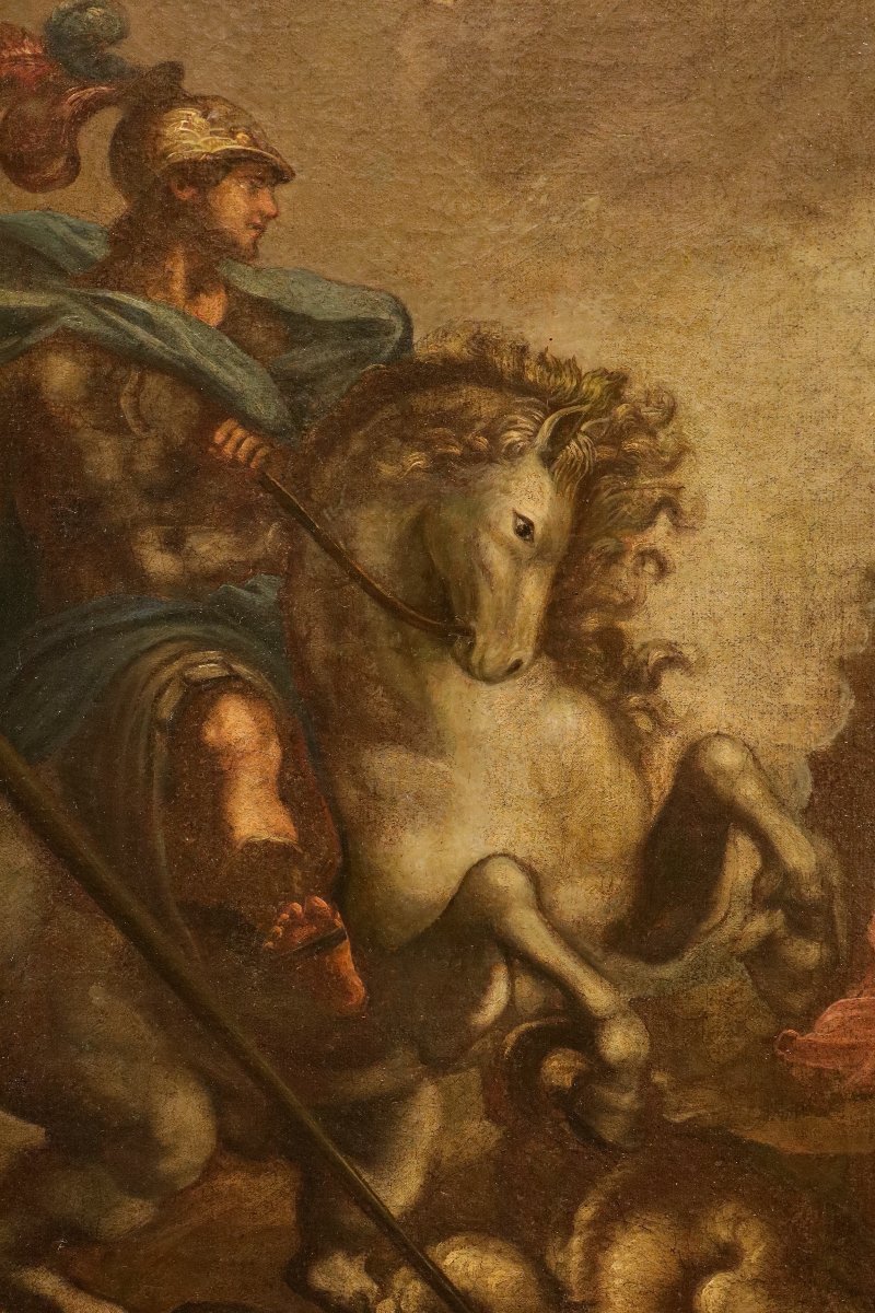 San Giorgio e il Drago, Scuola toscana XVII - XVIII secolo-photo-6