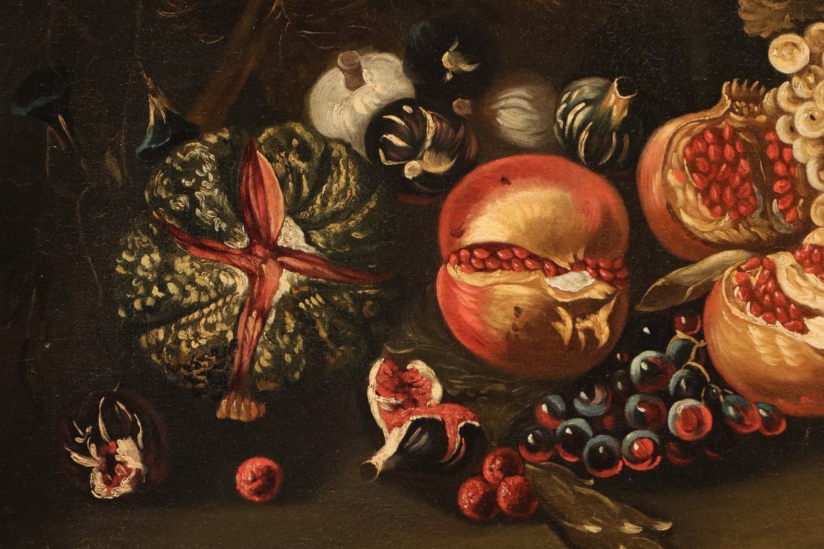 Natura morta con frutta, Michele Pace, detto Michelangelo del Campidoglio (Roma, 1625 - 1669)-photo-3