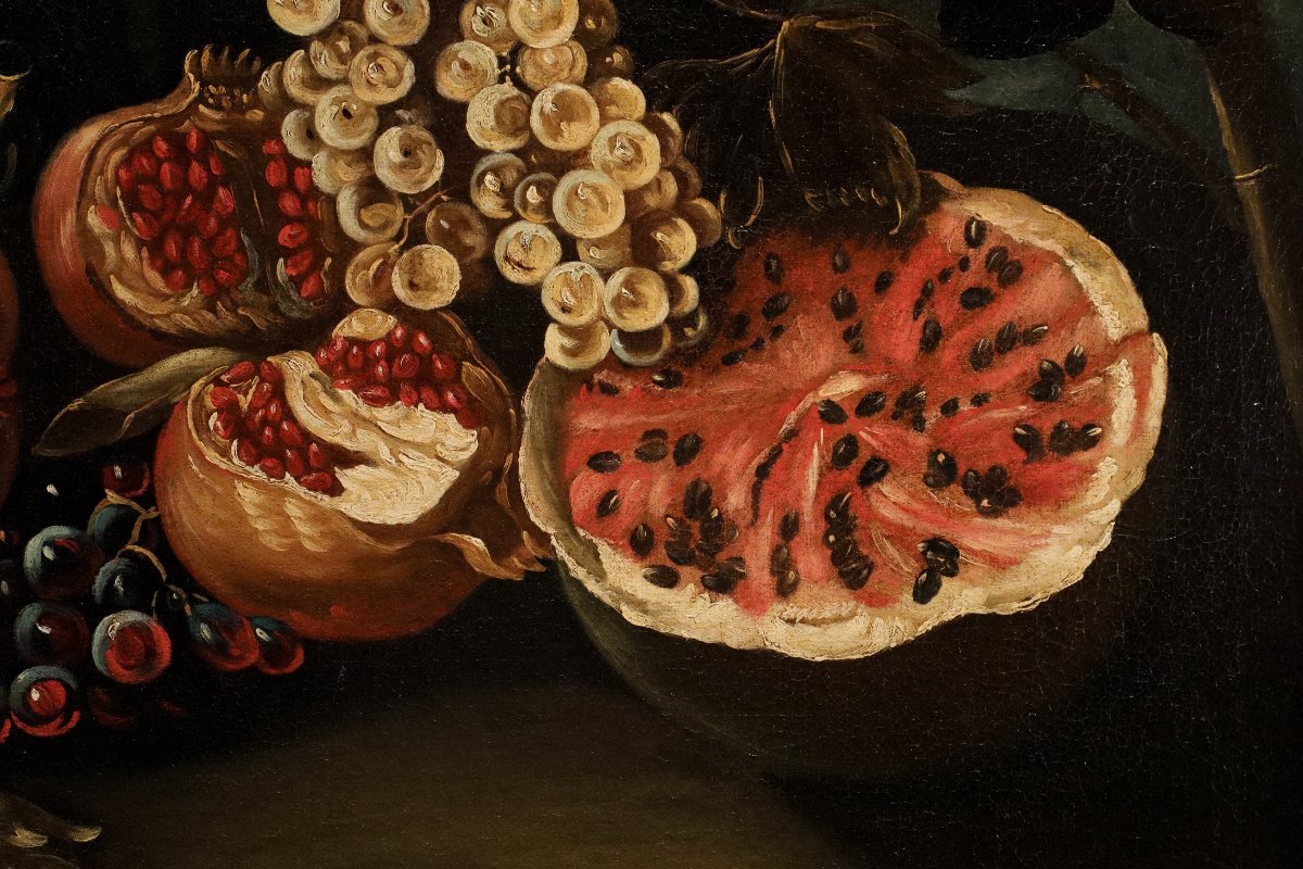 Natura morta con frutta, Michele Pace, detto Michelangelo del Campidoglio (Roma, 1625 - 1669)-photo-4