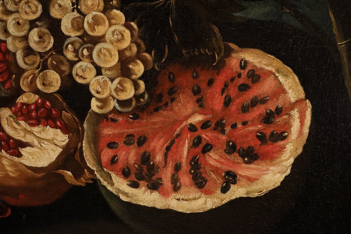 Natura morta con frutta, Michele Pace, detto Michelangelo del Campidoglio (Roma, 1625 - 1669)-photo-2