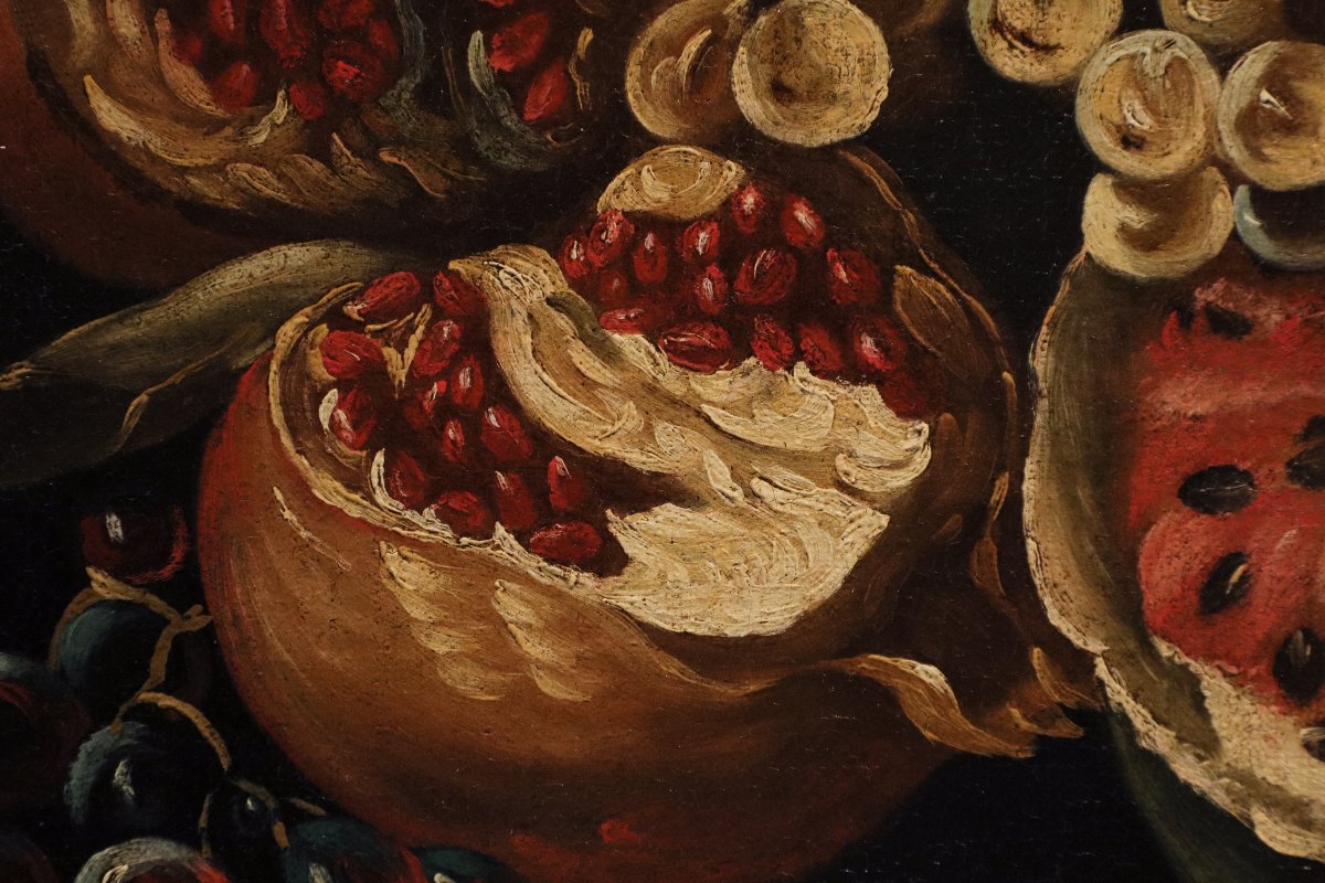 Natura morta con frutta, Michele Pace, detto Michelangelo del Campidoglio (Roma, 1625 - 1669)-photo-5