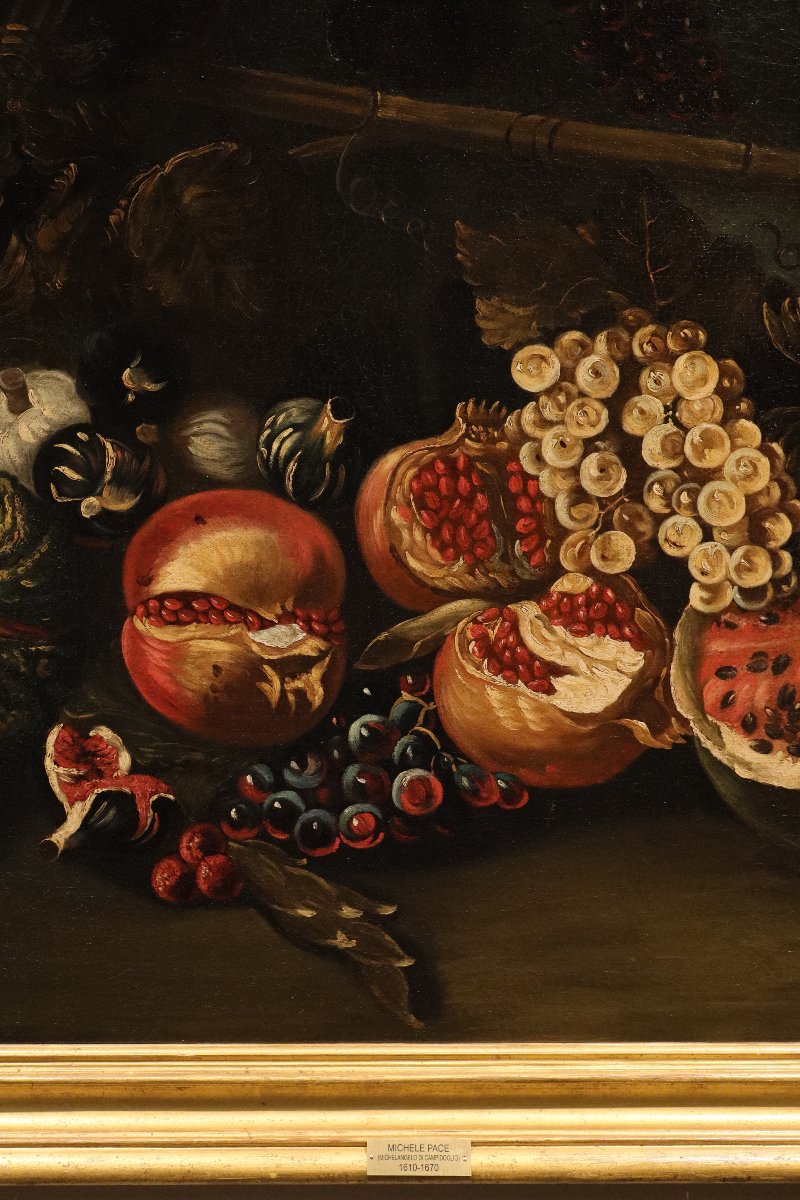 Natura morta con frutta, Michele Pace, detto Michelangelo del Campidoglio (Roma, 1625 - 1669)-photo-6