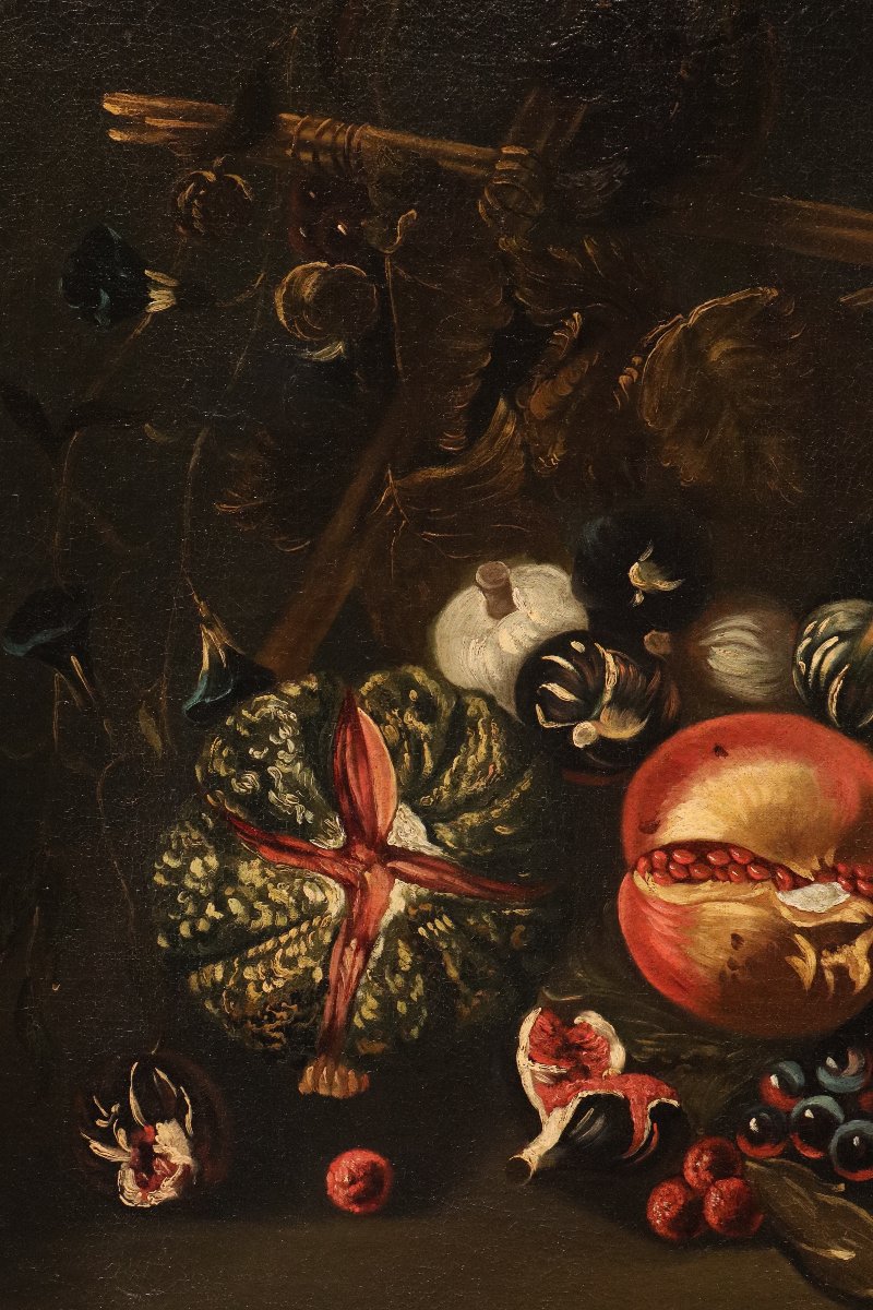 Natura morta con frutta, Michele Pace, detto Michelangelo del Campidoglio (Roma, 1625 - 1669)-photo-7