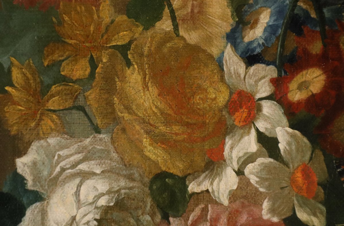 Vaso di fiori con farfalle in una nicchia, Jan Van Huysum (Amsterdam 1682 - 1749)-photo-2