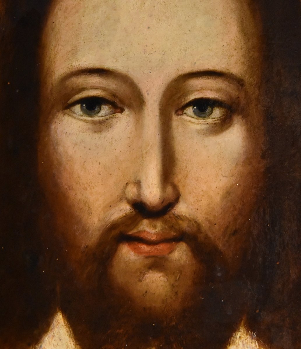 Volto di Cristo come Salvator Mundi, Pittore fiammingo, XVI/XVII secolo-photo-3