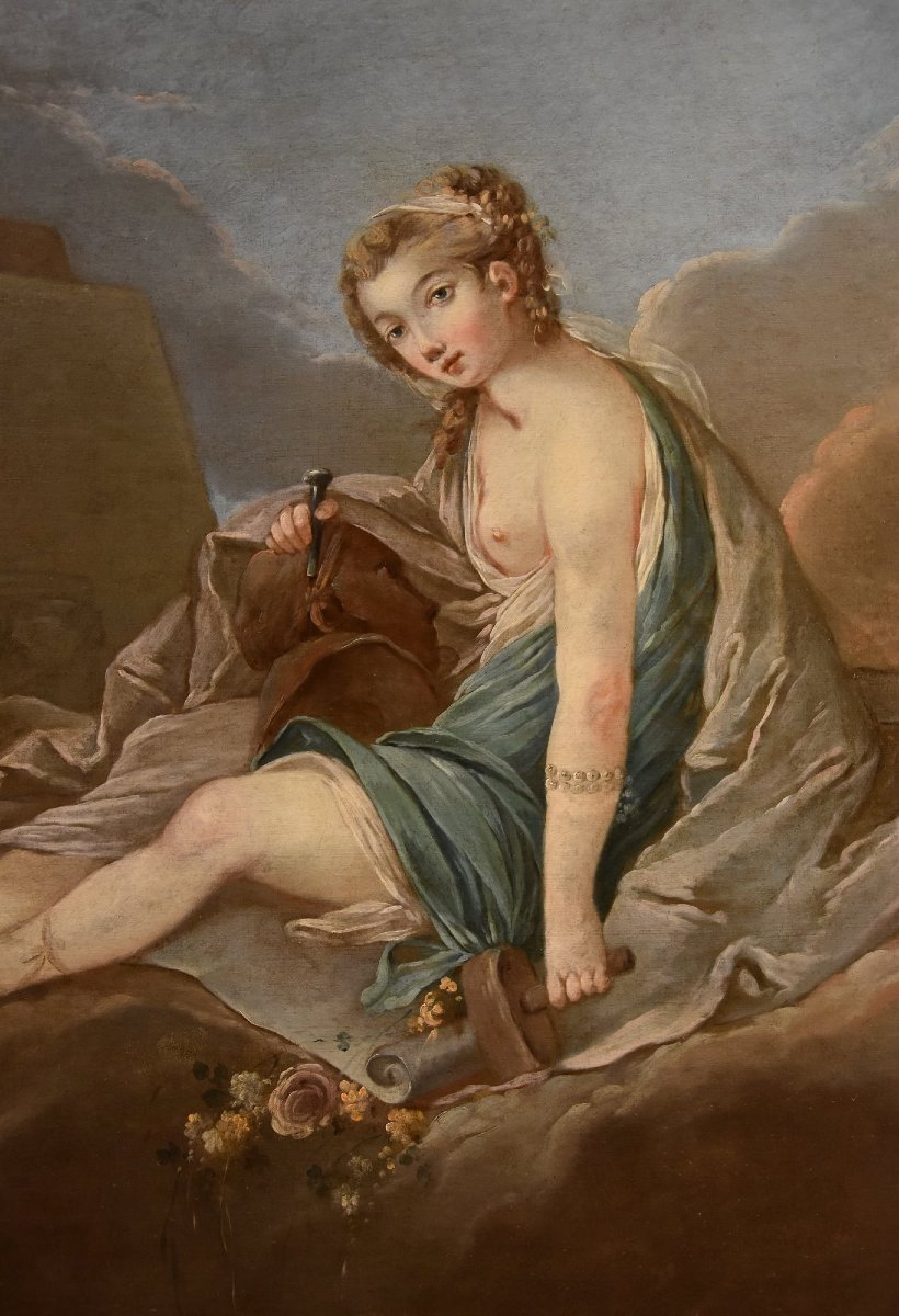 Allegoria della Scultura, Pierre Charles Trémolières (Cholet, 1703 - Paris, 1739)-photo-3