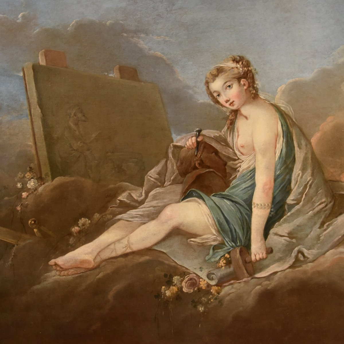 Allegoria della Scultura, Pierre Charles Trémolières (Cholet, 1703 - Paris, 1739)-photo-4