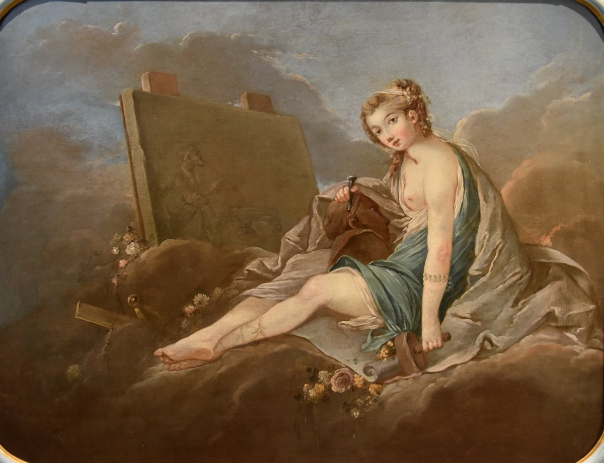 Allegoria della Scultura, Pierre Charles Trémolières (Cholet, 1703 - Paris, 1739)-photo-3