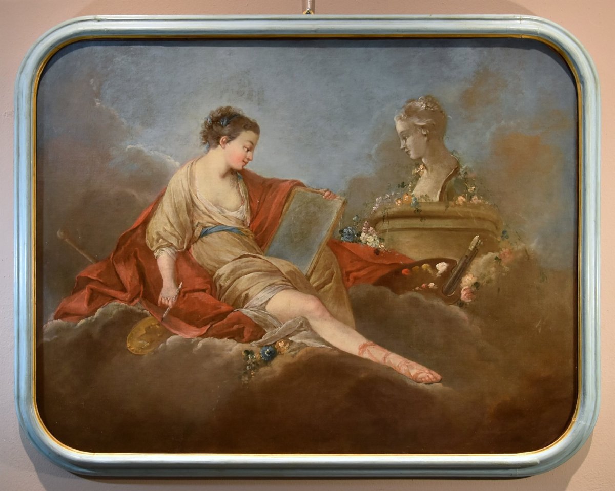Allegoria della Pittura e del Disegno, Pierre Charles Trémolières (Cholet, 1703 - Paris, 1739)-photo-2
