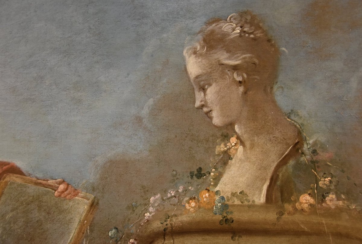 Allegoria della Pittura e del Disegno, Pierre Charles Trémolières (Cholet, 1703 - Paris, 1739)-photo-1