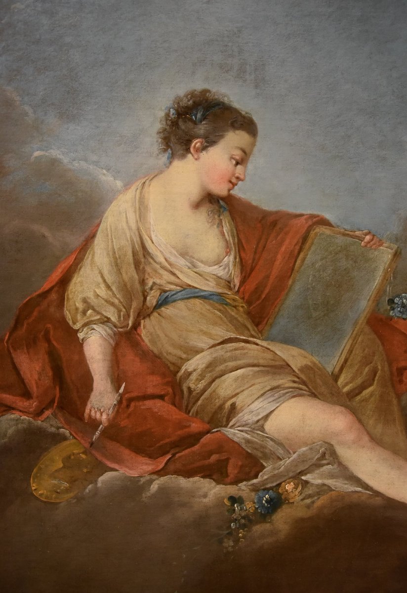 Allegoria della Pittura e del Disegno, Pierre Charles Trémolières (Cholet, 1703 - Paris, 1739)-photo-3