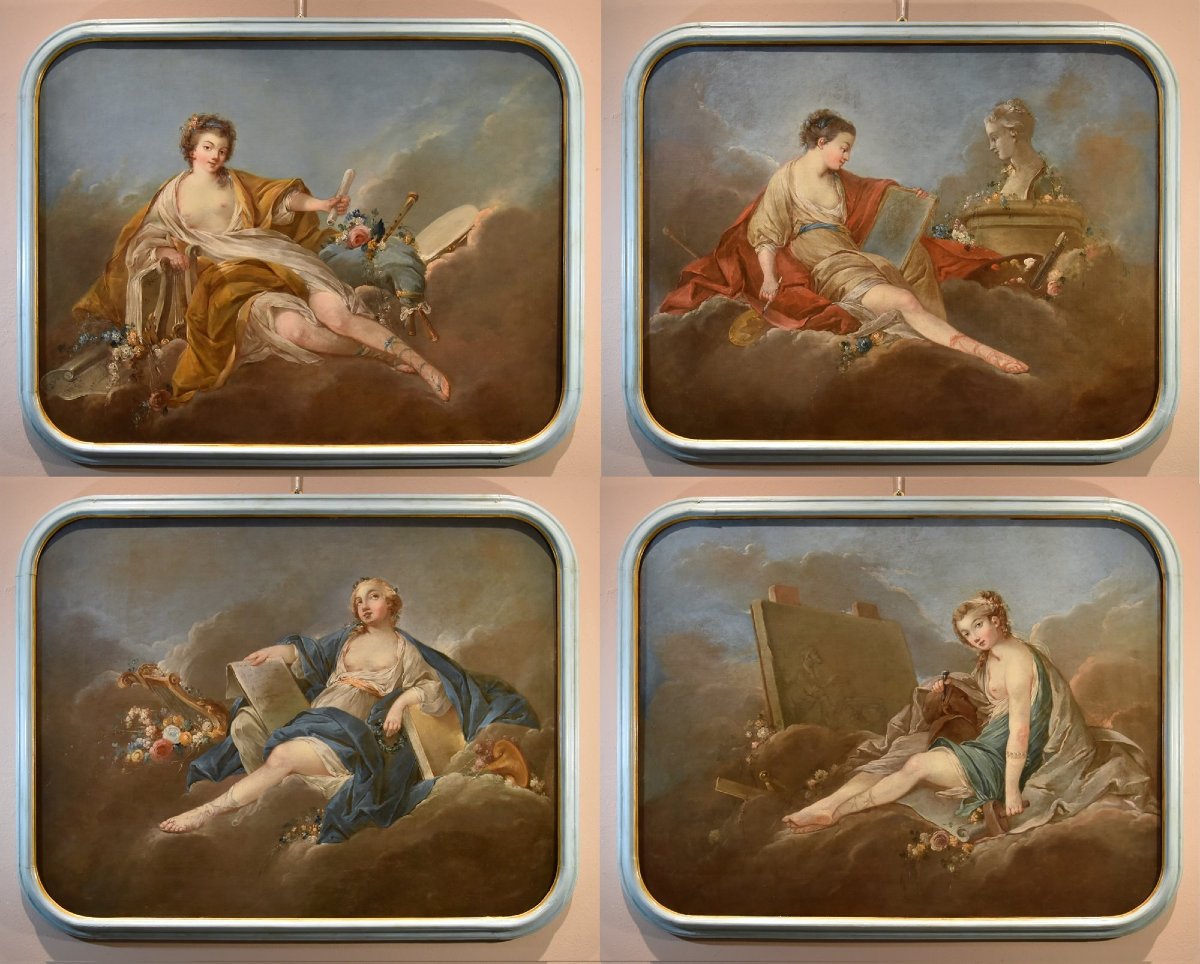Allegoria della Pittura e del Disegno, Pierre Charles Trémolières (Cholet, 1703 - Paris, 1739)-photo-6
