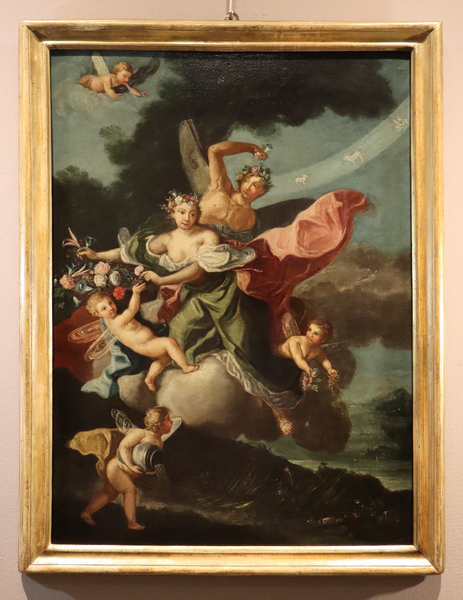 Trionfo di Flora e Zefiro, Jacopo Amigoni (Venezia, 1682 - Madrid, 1752) cerchia-photo-2