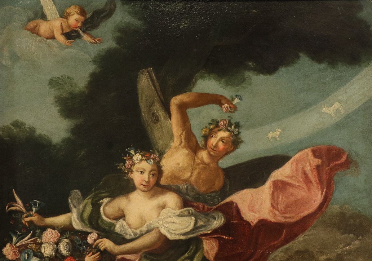 Trionfo di Flora e Zefiro, Jacopo Amigoni (Venezia, 1682 - Madrid, 1752) cerchia-photo-3