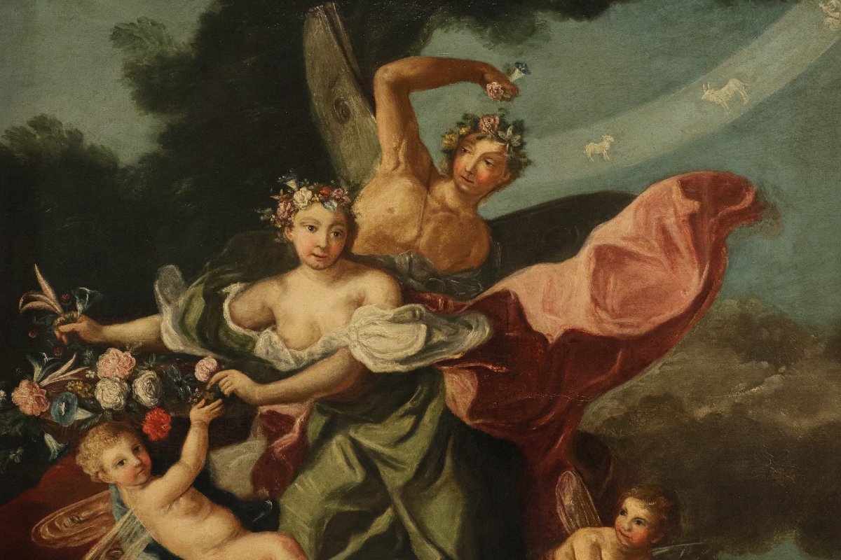 Trionfo di Flora e Zefiro, Jacopo Amigoni (Venezia, 1682 - Madrid, 1752) cerchia-photo-4