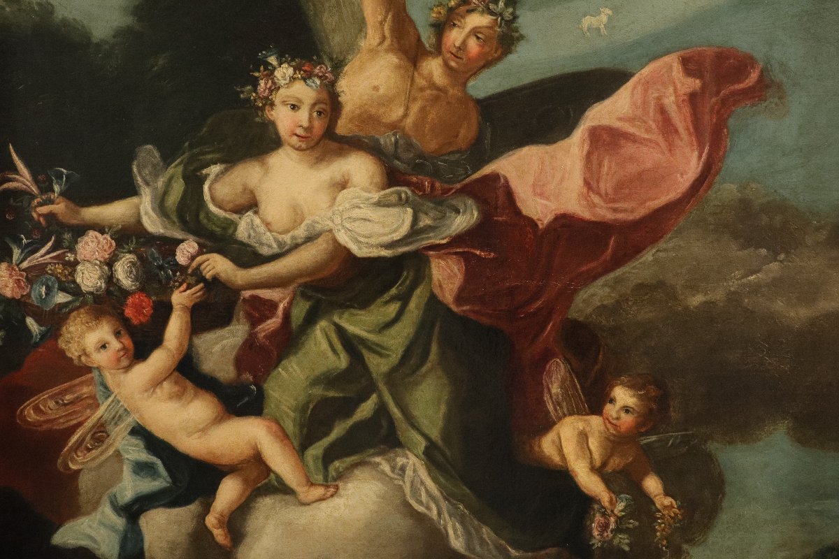 Trionfo di Flora e Zefiro, Jacopo Amigoni (Venezia, 1682 - Madrid, 1752) cerchia-photo-7