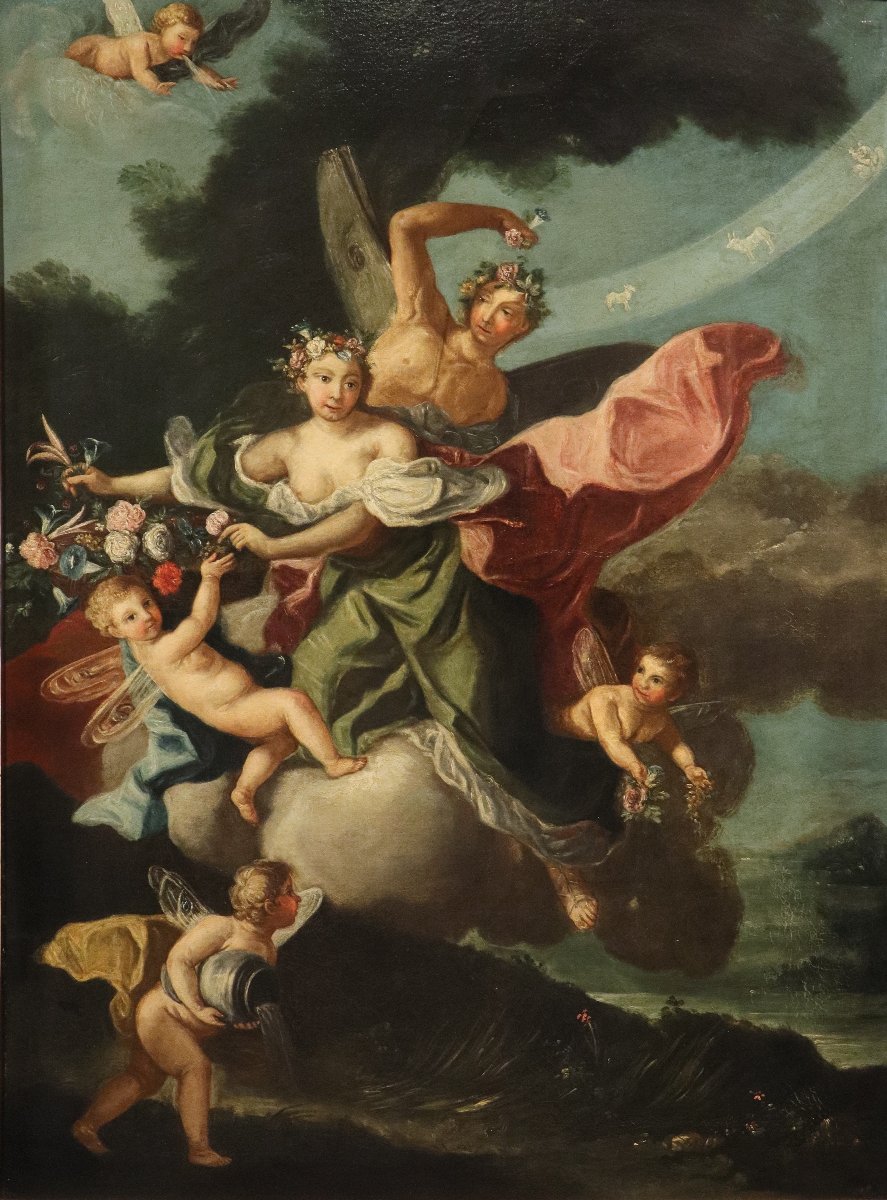 Trionfo di Flora e Zefiro, Jacopo Amigoni (Venezia, 1682 - Madrid, 1752) cerchia